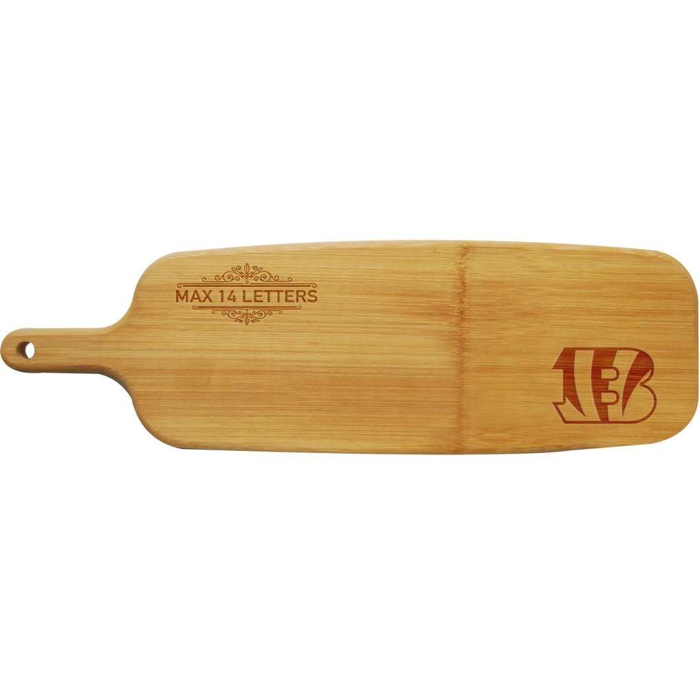 Cincinnati Bengals Personalized Bamboo Paddle Serving Board