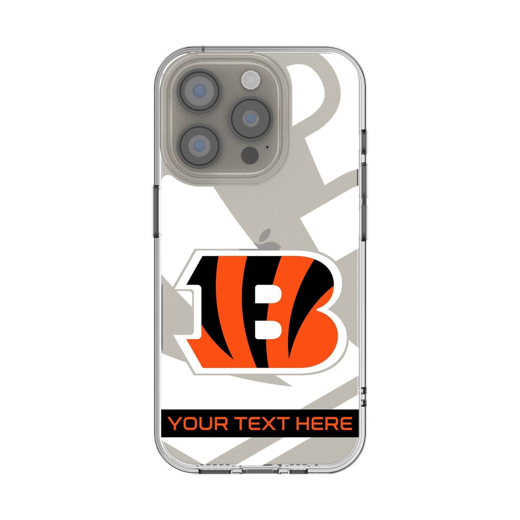 Cincinnati Bengals Personalized Tilt Design iPhone Clear Case