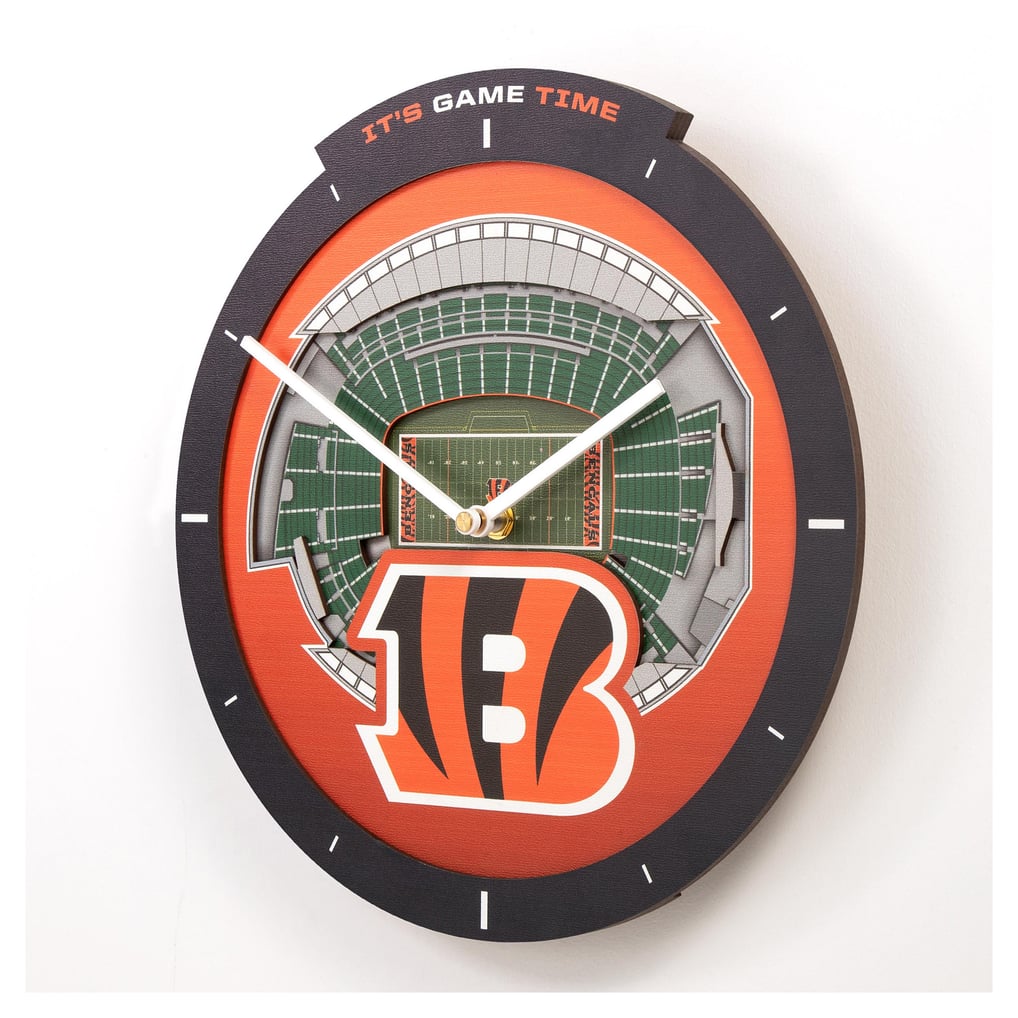 Cincinnati Bengals IDNA StadiumView 3D Wall Clock