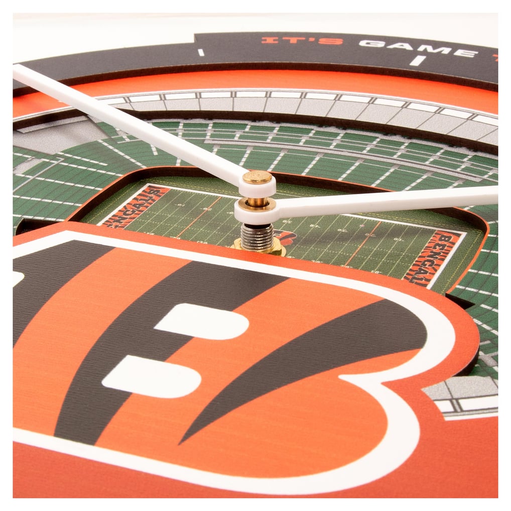 Cincinnati Bengals IDNA StadiumView 3D Wall Clock