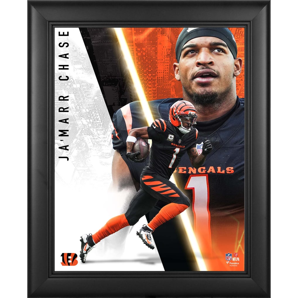 Ja'Marr Chase Cincinnati Bengals Fanatics Authentic Framed 13" x 16" Radiance Collage