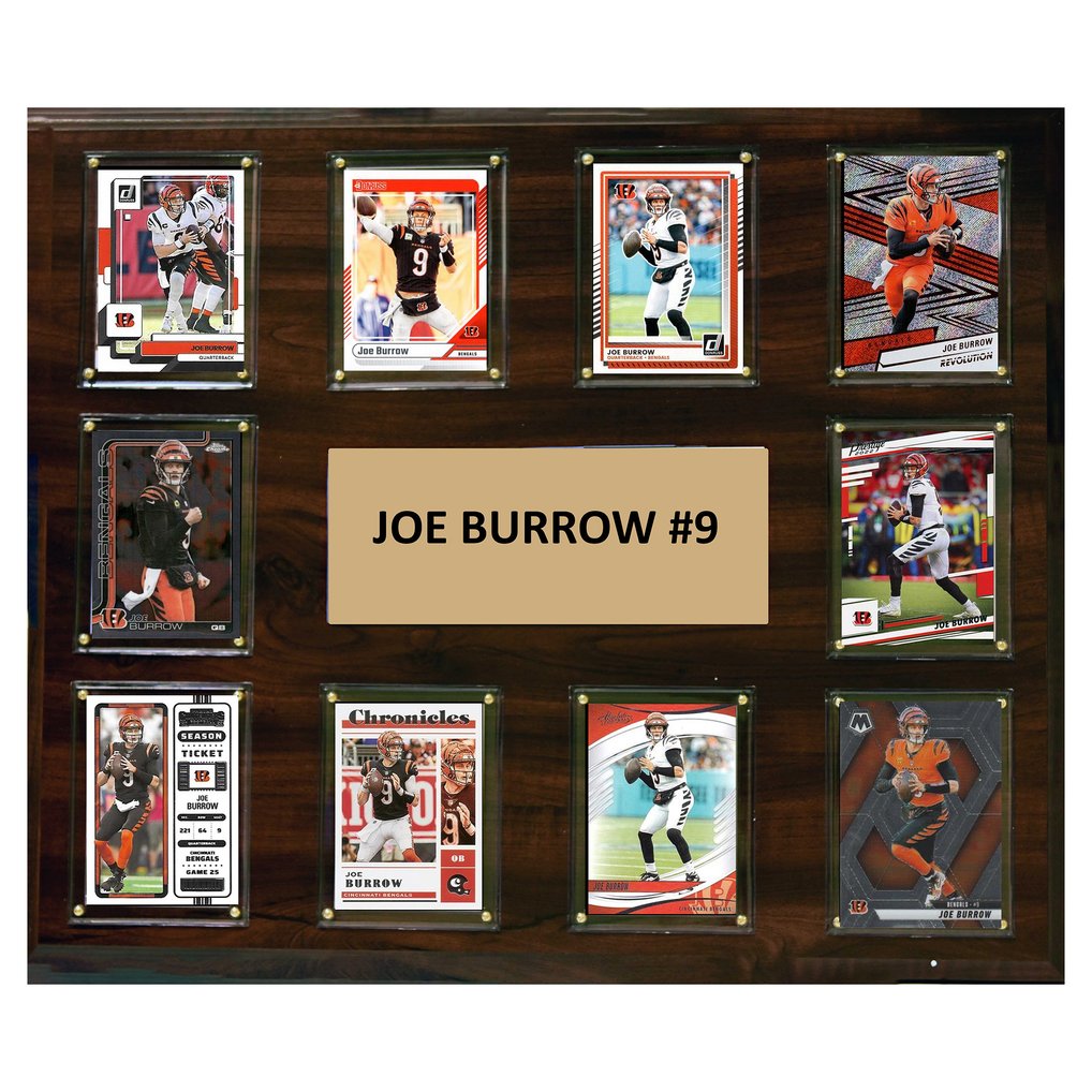 Joe Burrow Cincinnati Bengals 15" x 18" Trading Card Plaque