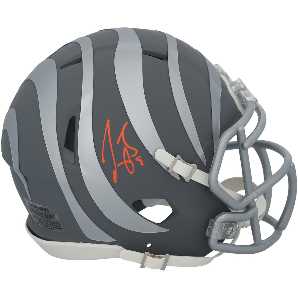 Joe Burrow Cincinnati Bengals Autographed Fanatics Authentic Riddell Slate Speed Mini Helmet  