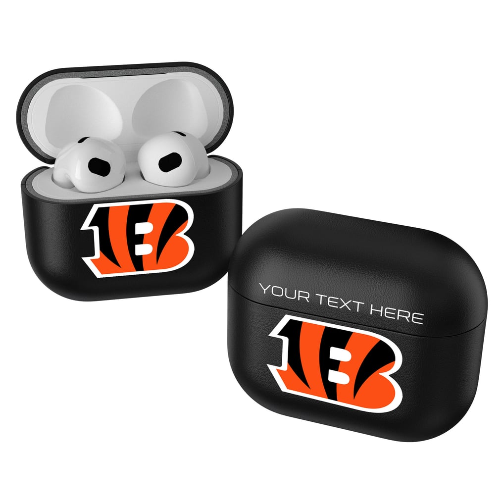 Cincinnati Bengals Keyscaper Insignia Personalized AirPods 3rd Generation Case Cover - Black