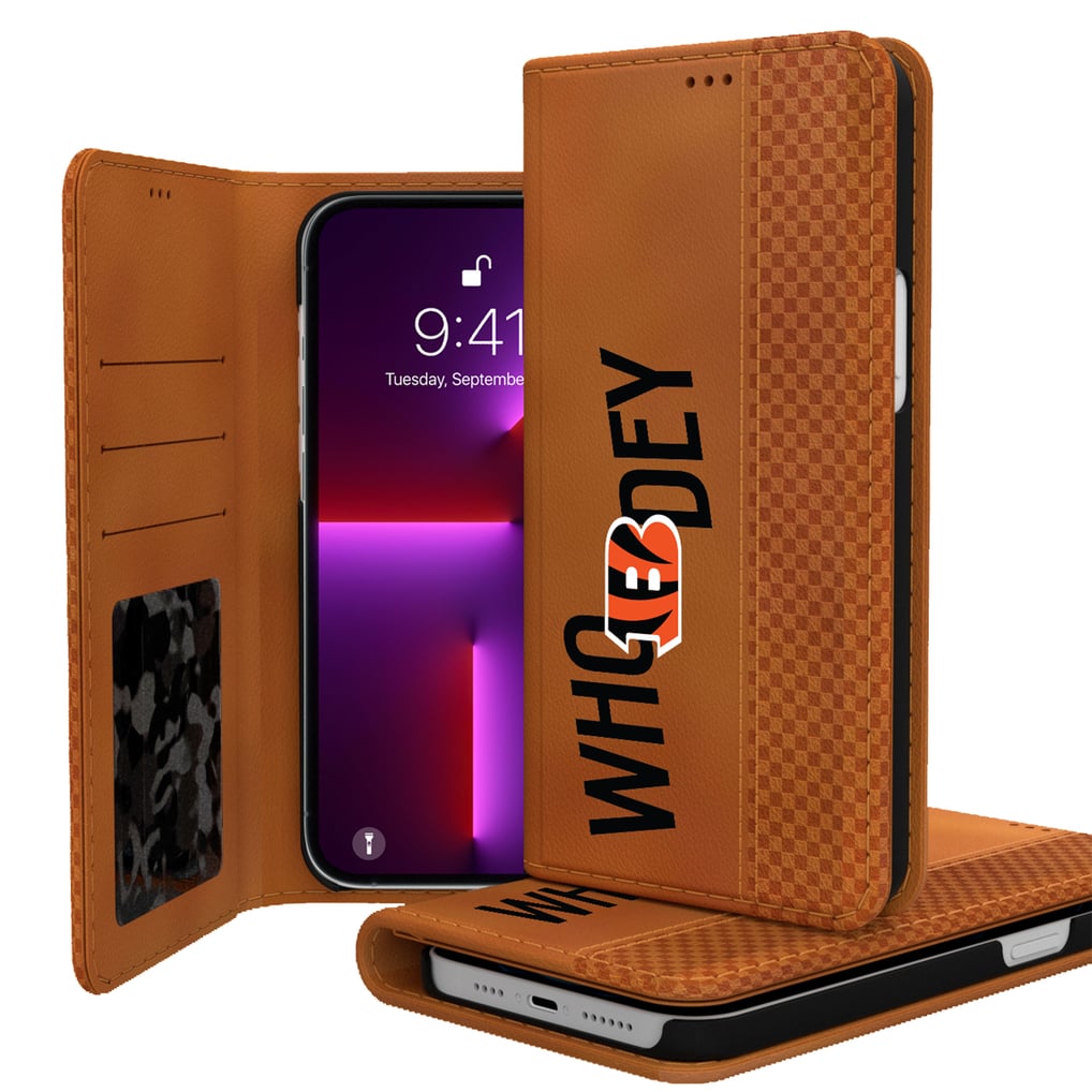 Cincinnati Bengals Keyscaper iPhone Folio Case - Brown