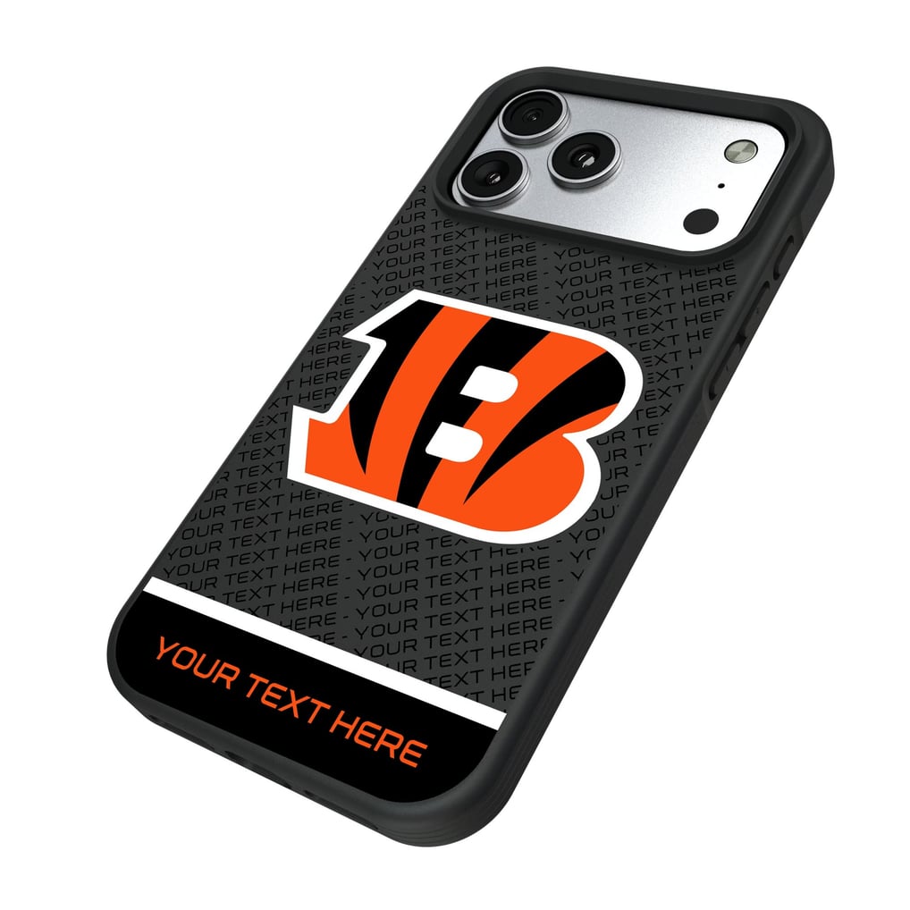 Cincinnati Bengals Keyscaper Personalized Bump Case with 8.2ft Drop Protection