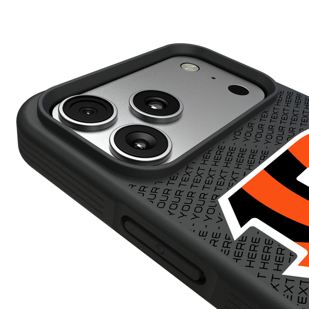 Cincinnati Bengals Keyscaper Personalized Bump Case with 8.2ft Drop Protection