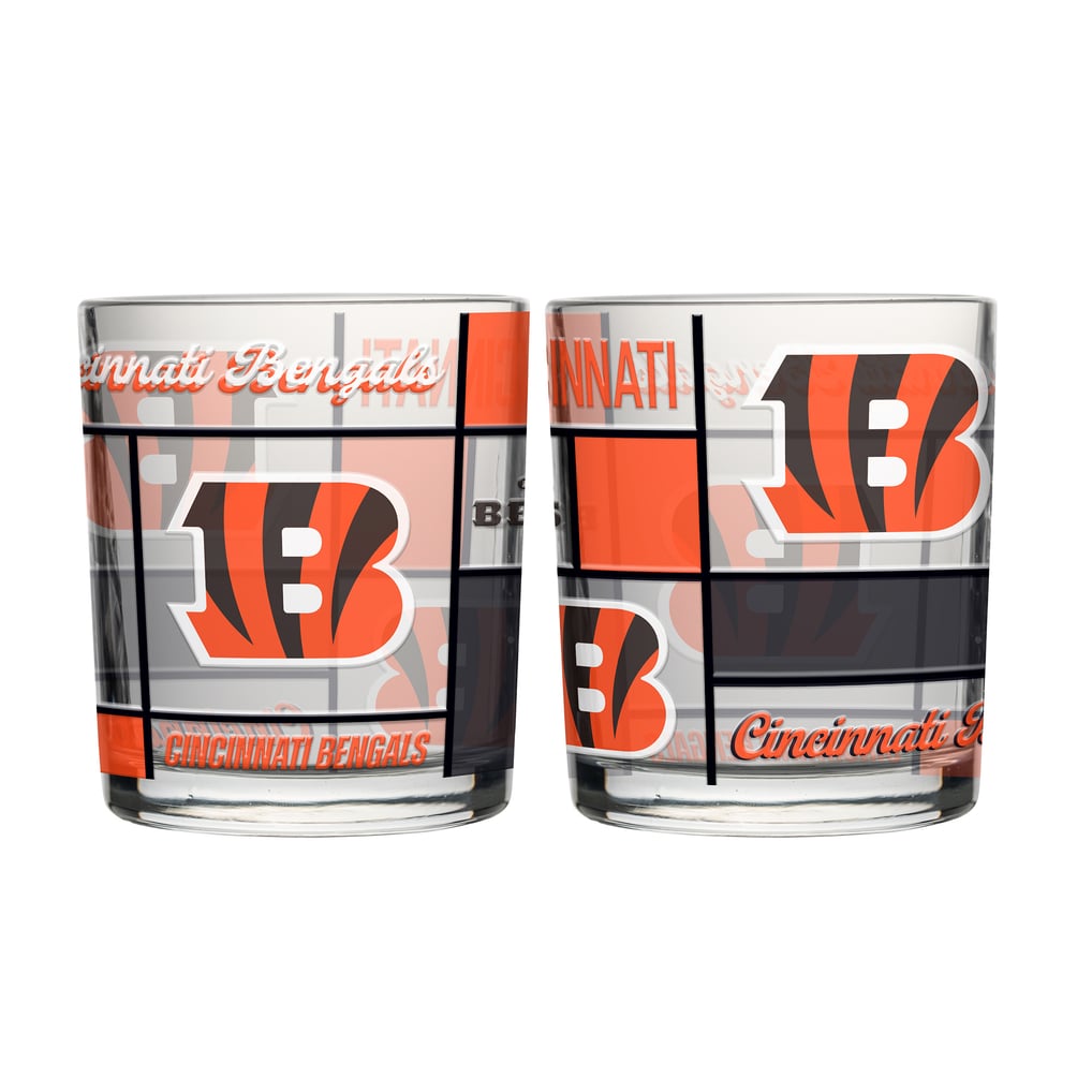 Cincinnati Bengals Logo Brands 12oz. Quilted Stained Two-Pack Rocks Glass Set