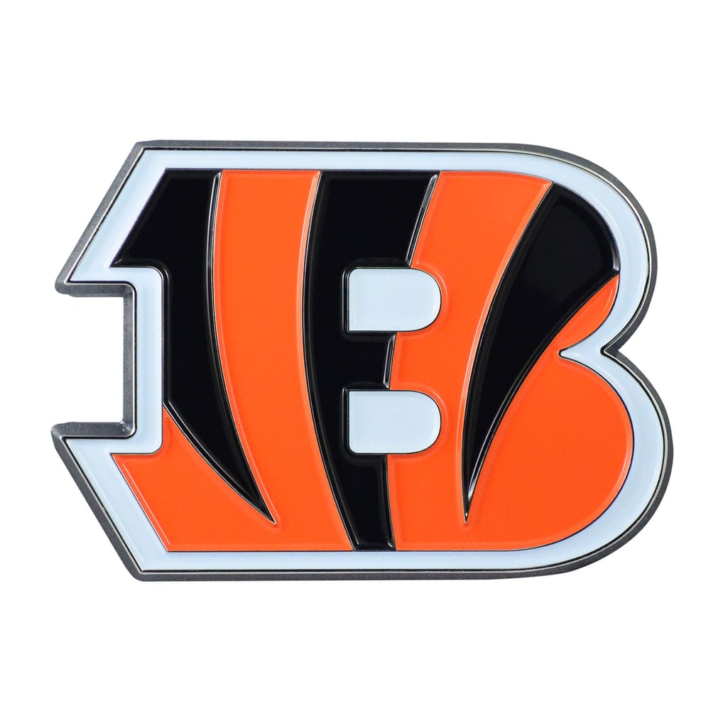 Cincinnati Bengals Logo Brands Embossed Color Auto Emblem
