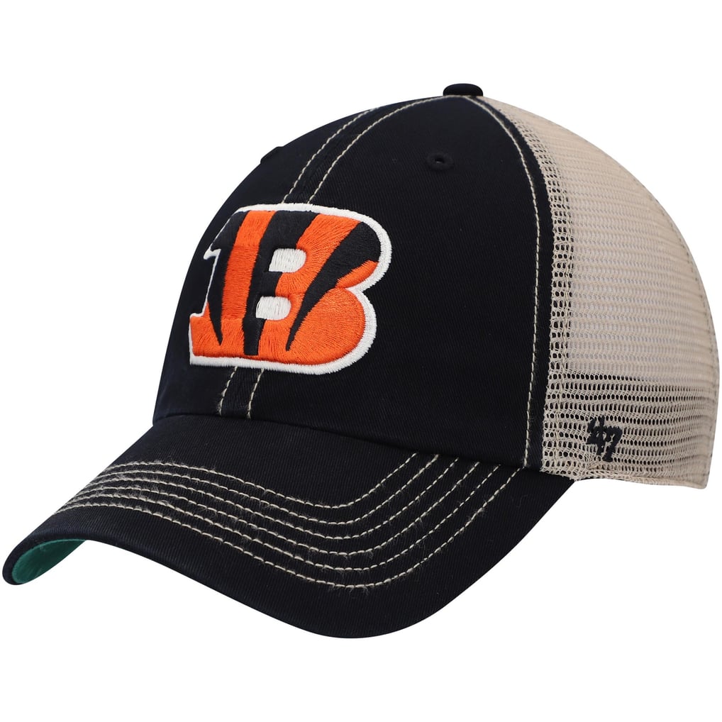 Cincinnati Bengals '47 Trawler Trucker Clean Up Snapback Hat - Black/Natural