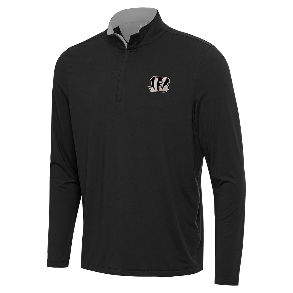  Cincinnati Bengals Antigua Content Quarter-Zip Pullover Top - Black