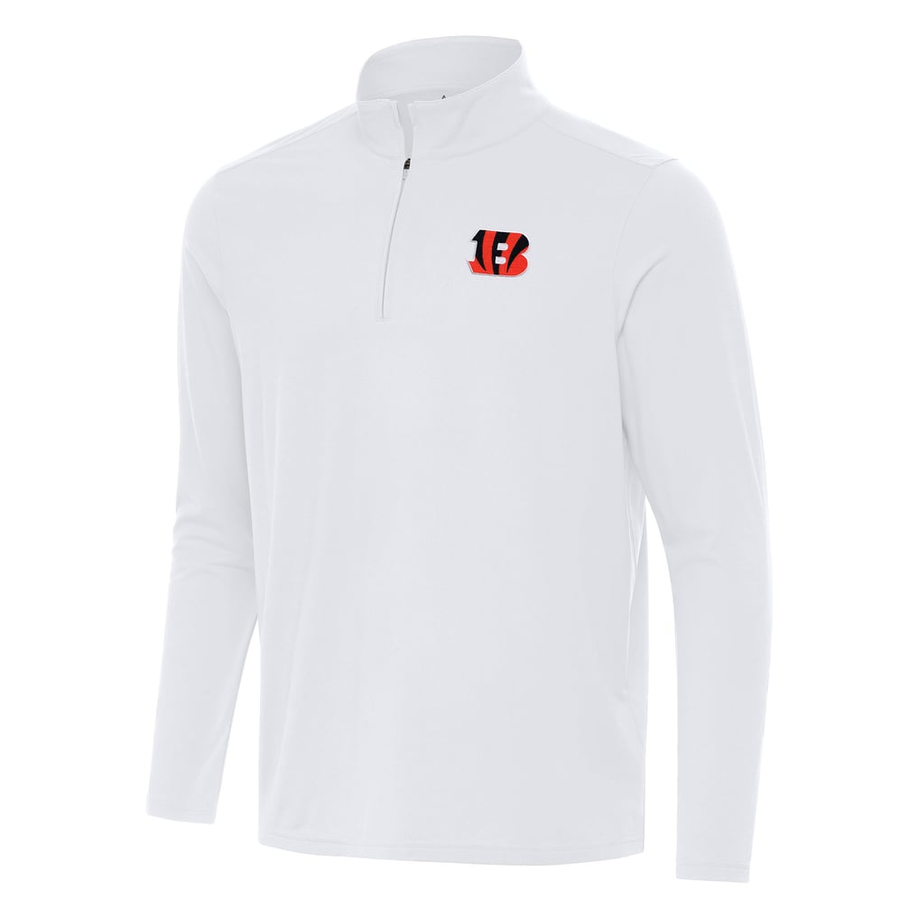 Cincinnati Bengals Antigua Intent Quarter-Zip Pullover Top - White
