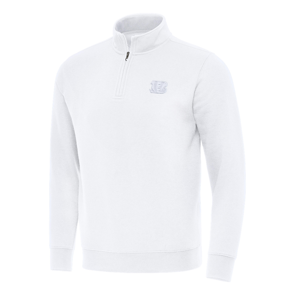 Cincinnati Bengals Antigua Victory Quarter-Zip Top - White