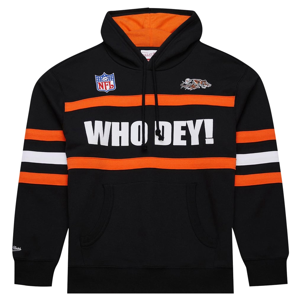  Cincinnati Bengals Vintage Logo Head Coach Fleece Pullover Hoodie - Black