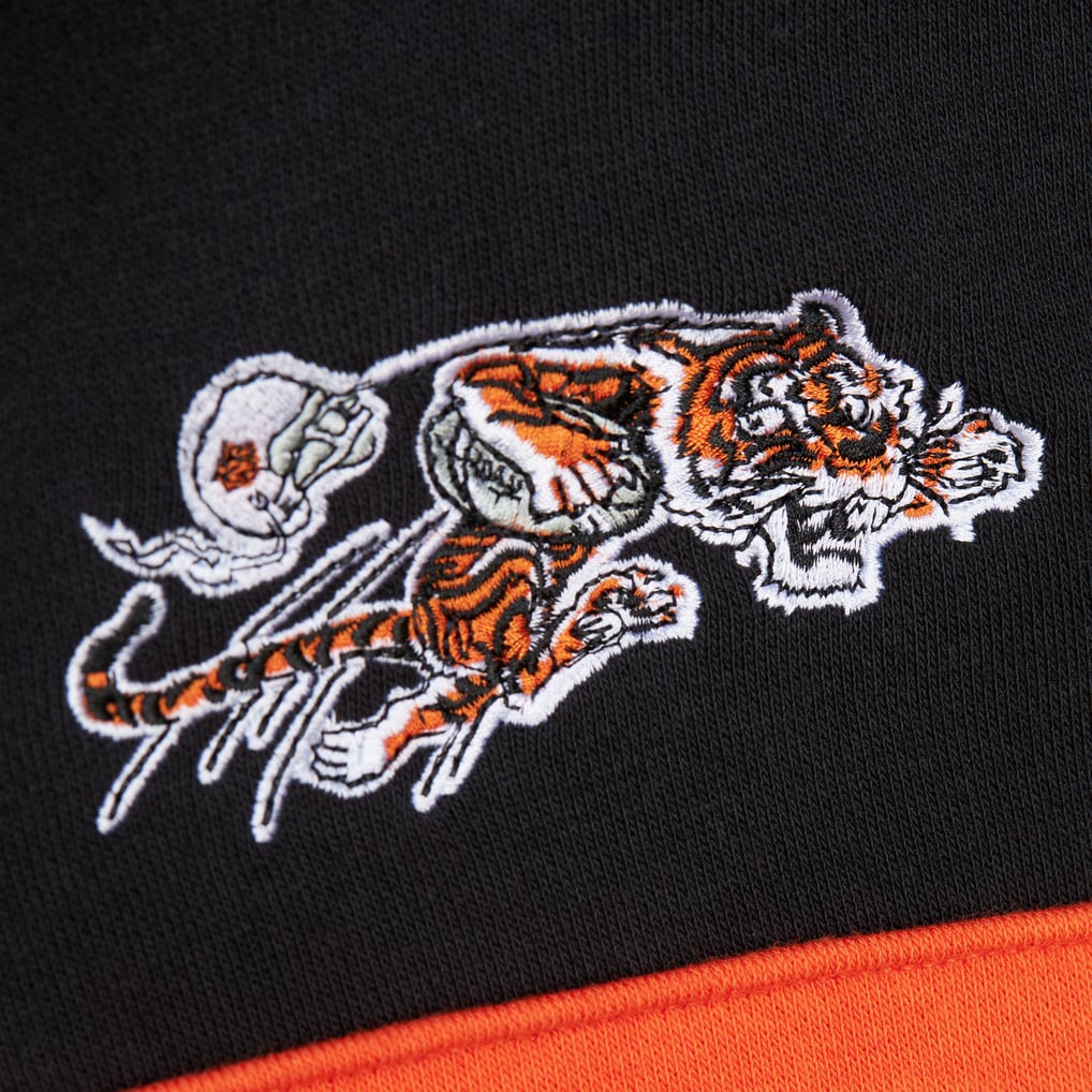  Cincinnati Bengals Vintage Logo Head Coach Fleece Pullover Hoodie - Black