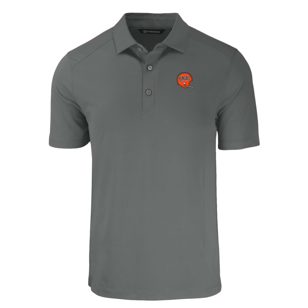 Cincinnati Bengals Cutter & Buck Throwback Forge Eco Stretch Recycled Polo - Gray