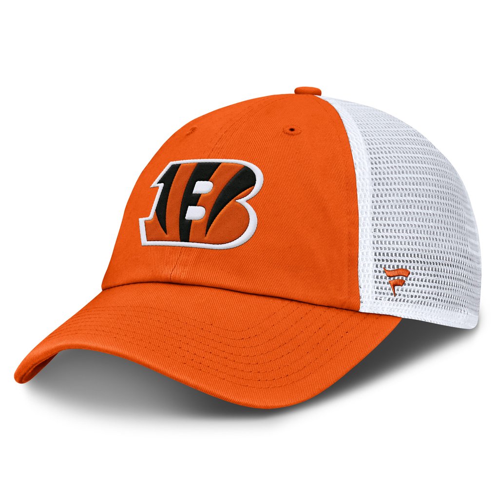 Cincinnati Bengals Fanatics Trucker Adjustable Hat - Orange/White