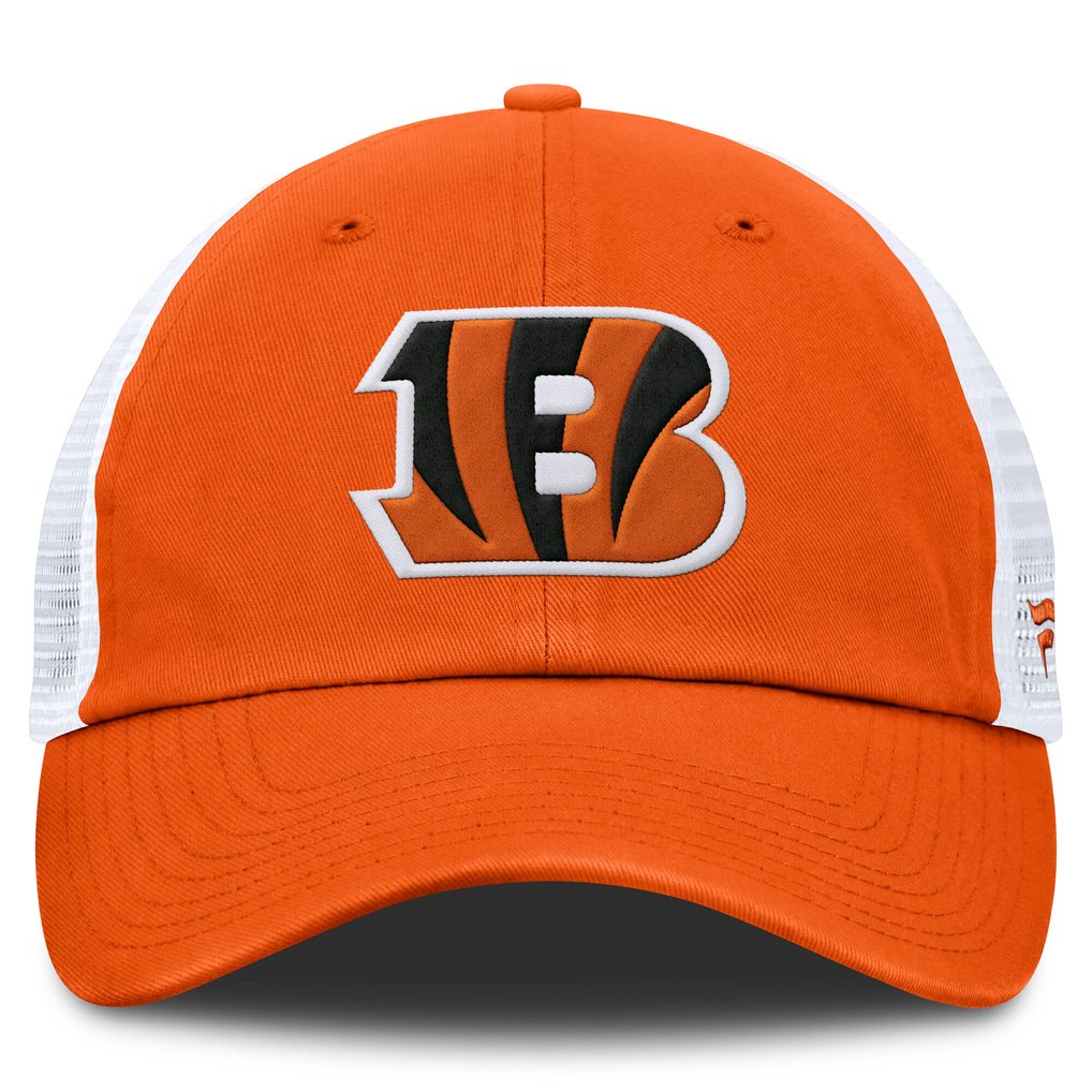Cincinnati Bengals Fanatics Trucker Adjustable Hat - Orange/White