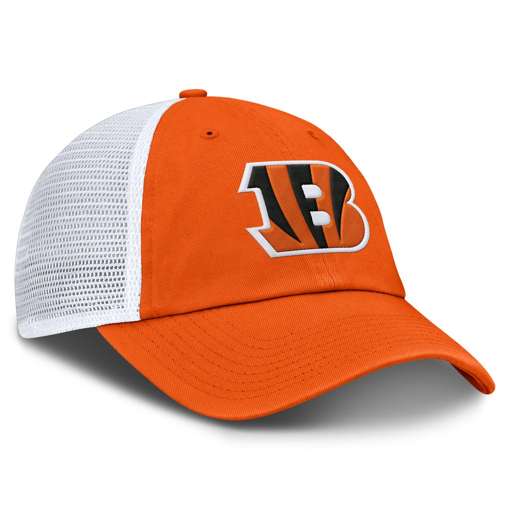 Cincinnati Bengals Fanatics Trucker Adjustable Hat - Orange/White