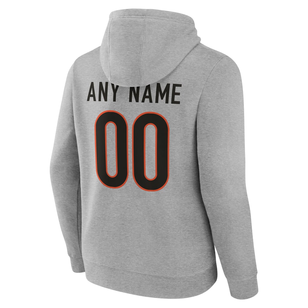 Cincinnati Bengals Big & Tall Team Authentic Custom Hoodie - Gray