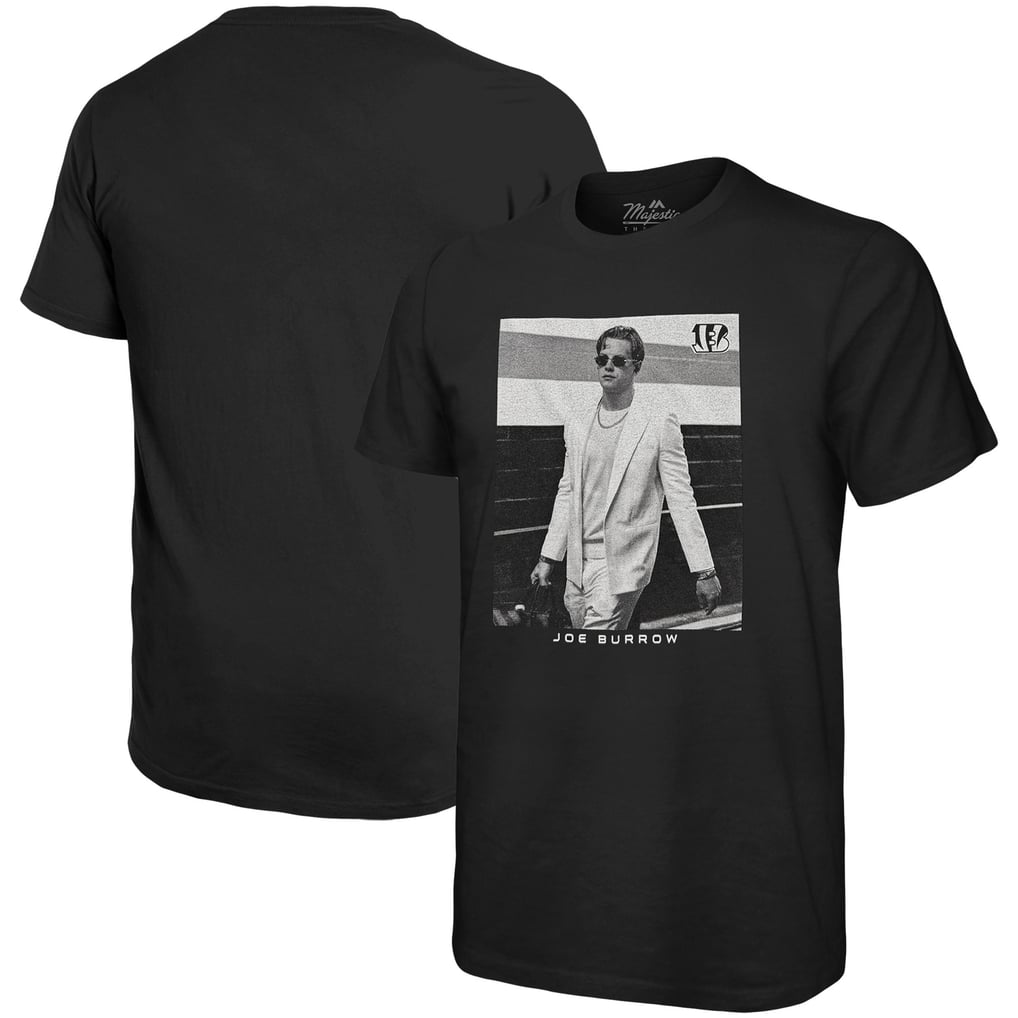 Joe Burrow Cincinnati Bengals Majestic Threads Oversized Player Image T-Shirt - Black
