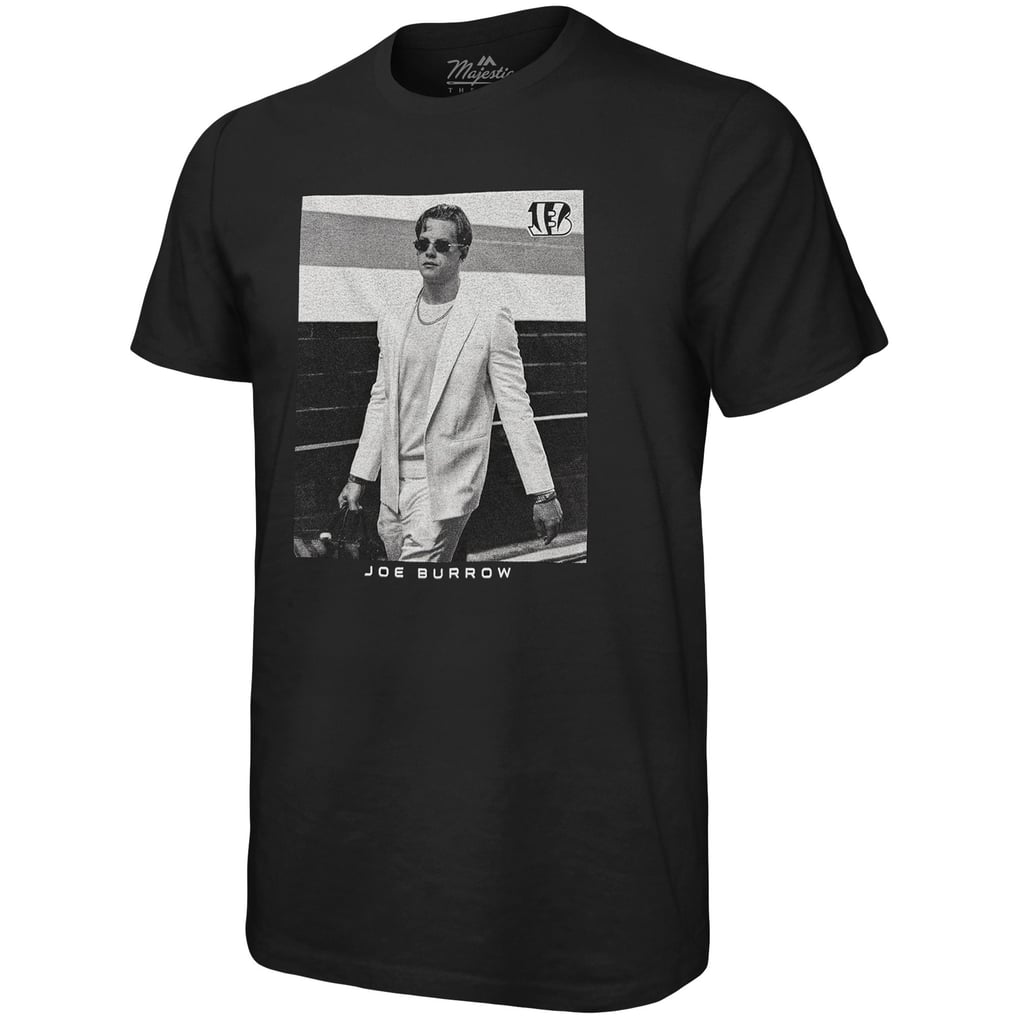 Joe Burrow Cincinnati Bengals Majestic Threads Oversized Player Image T-Shirt - Black