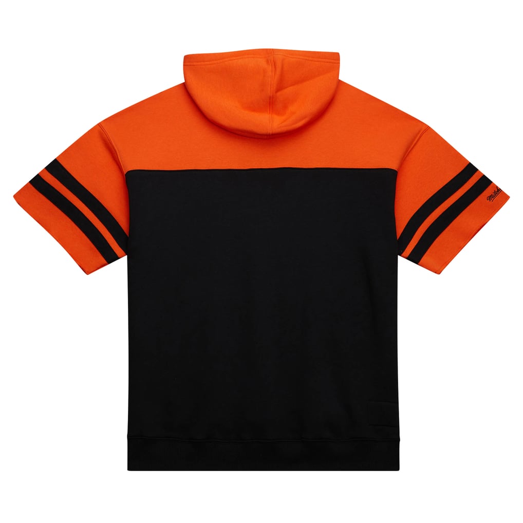 Cincinnati Bengals Mitchell & Ness  Off Field Vintage Logo Short Sleeve Pullover Hoodie - Black