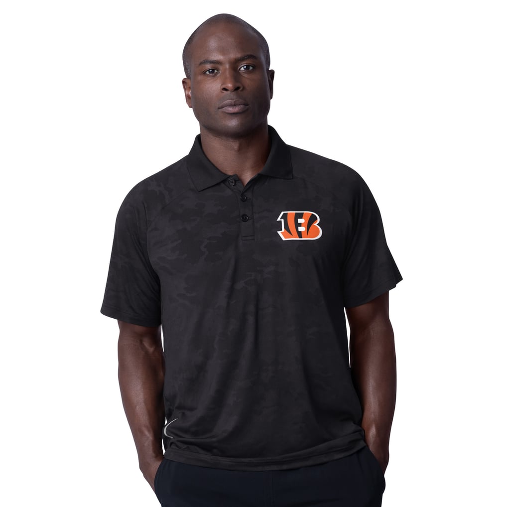 Cincinnati Bengals MSX by Michael Strahan Baseline Raglan Polo - Black