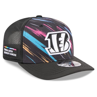 Cincinnati Bengals New Era 2026 NFL Crucial Catch 9SEVENTY Adjustable Trucker Hat - Black