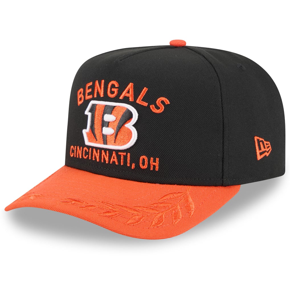  Cincinnati Bengals New Era 2025 NFL Draft A-Frame 9FIFTY Snapback Hat - Black/Orange