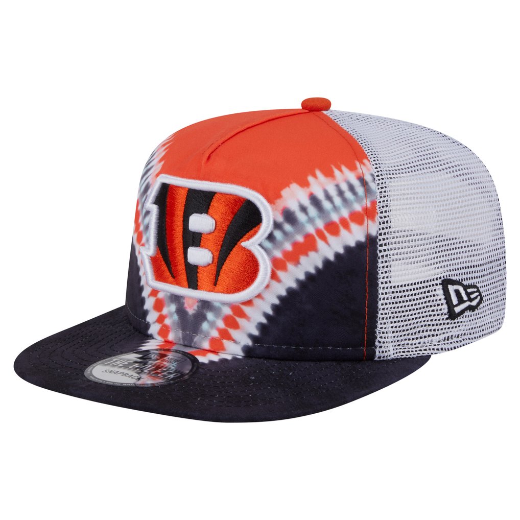 Cincinnati Bengals New Era Throwback Dye Golfer Snapback Hat - Orange/Black