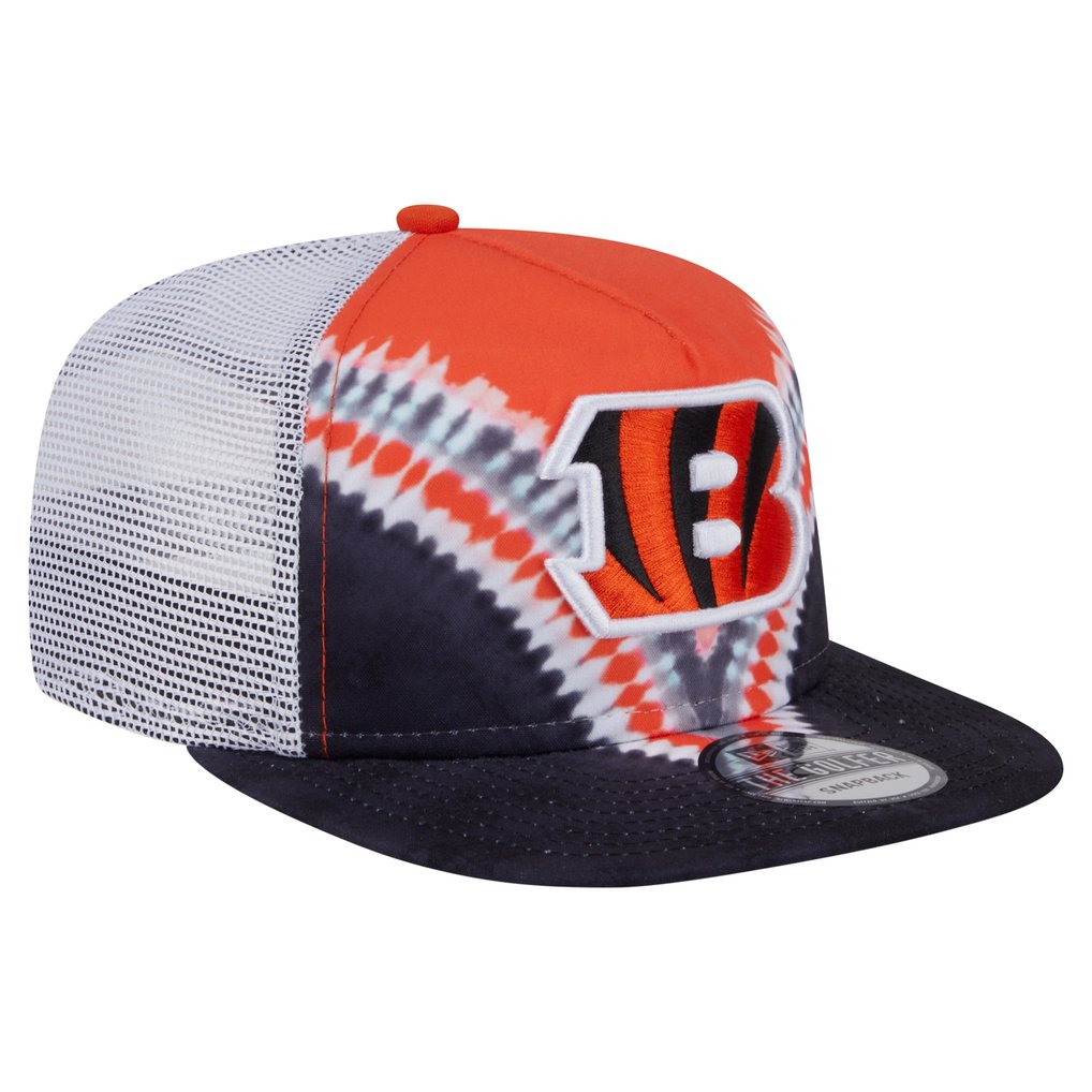 Cincinnati Bengals New Era Throwback Dye Golfer Snapback Hat - Orange/Black