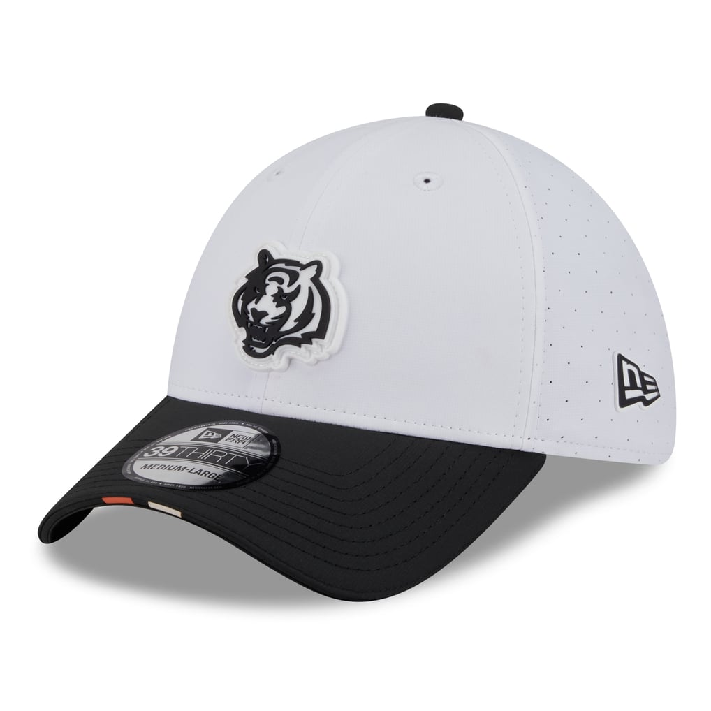  Cincinnati Bengals New Era 2025 NFL Training Camp 39THIRTY Flex Hat - White/Black