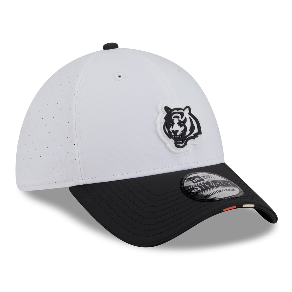  Cincinnati Bengals New Era 2025 NFL Training Camp 39THIRTY Flex Hat - White/Black
