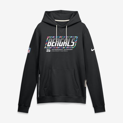 Cincinnati Bengals Nike 2026 NFL Crucial Catch Sideline Standard Issue Dri-FIT Pullover Hoodie - Black