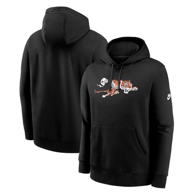 Cincinnati Bengals Nike Club Fleece Pullover Hoodie - Black