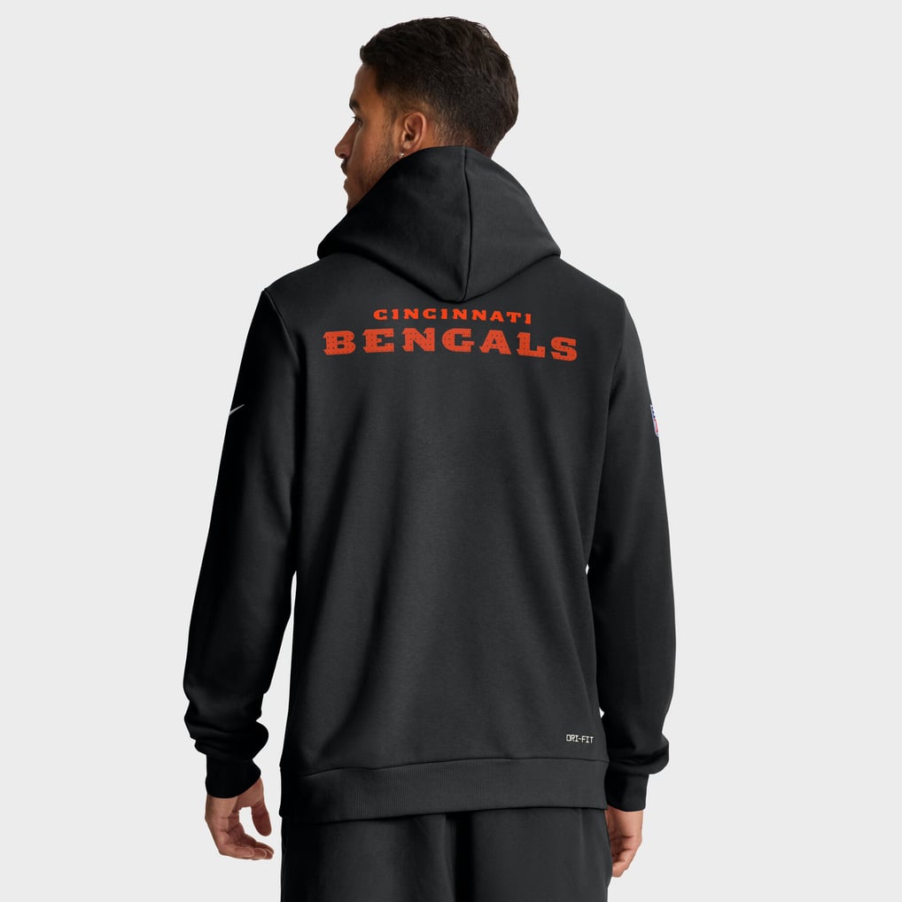 Cincinnati Bengals Nike Sideline Standard Issue Initial Home Dri-FIT Hoodie - Black