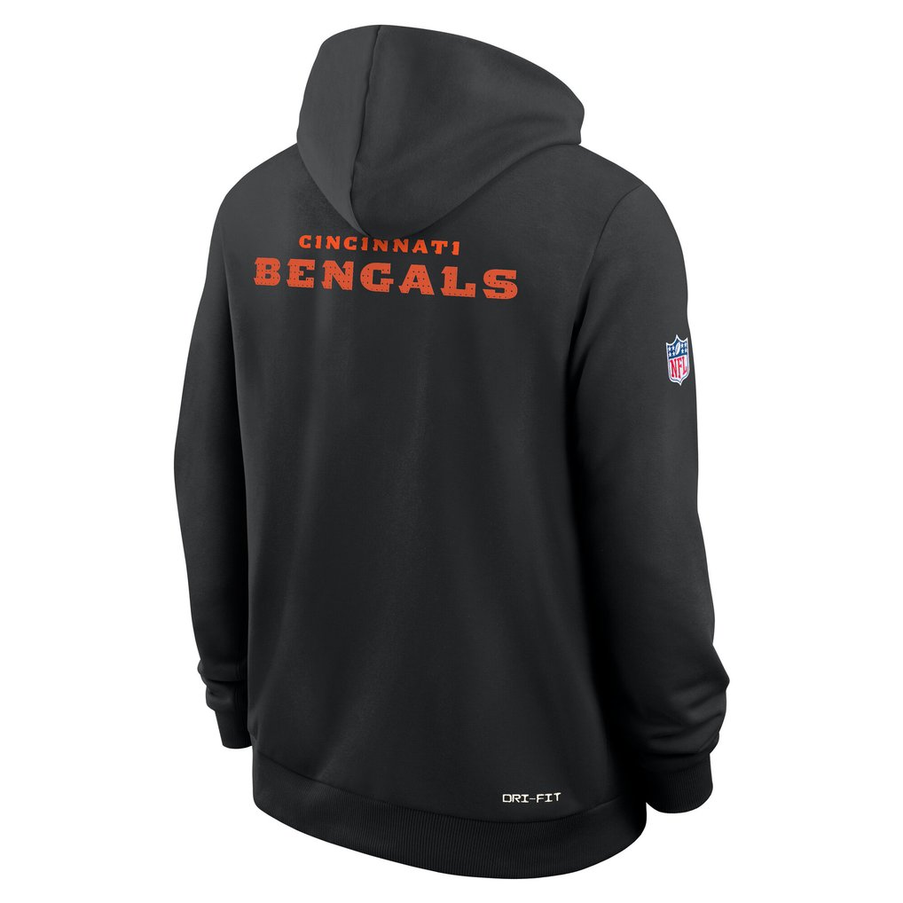 Cincinnati Bengals Nike Sideline Standard Issue Initial Home Dri-FIT Hoodie - Black