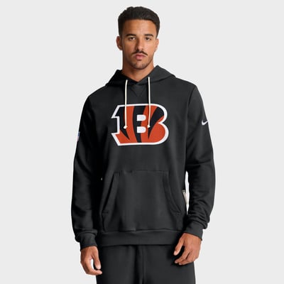 Cincinnati Bengals Nike Sideline Standard Issue Initial Home Dri-FIT Hoodie - Black
