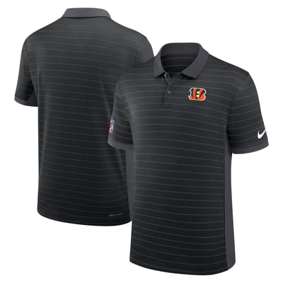 Cincinnati Bengals Nike Sideline Victory Stripe Dri-FIT Polo - Black