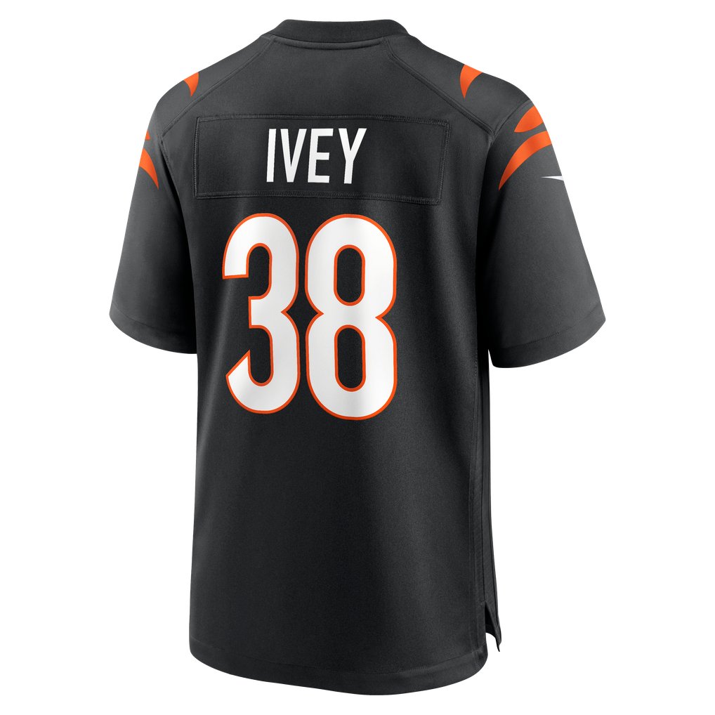 DJ Ivey Cincinnati Bengals Nike Team Game Jersey -  Black