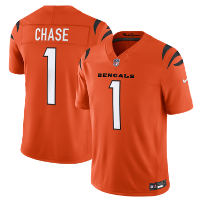Ja'Marr Chase Cincinnati Bengals Nike Alternate Vapor F.U.S.E. Stitched Limited Jersey - Orange