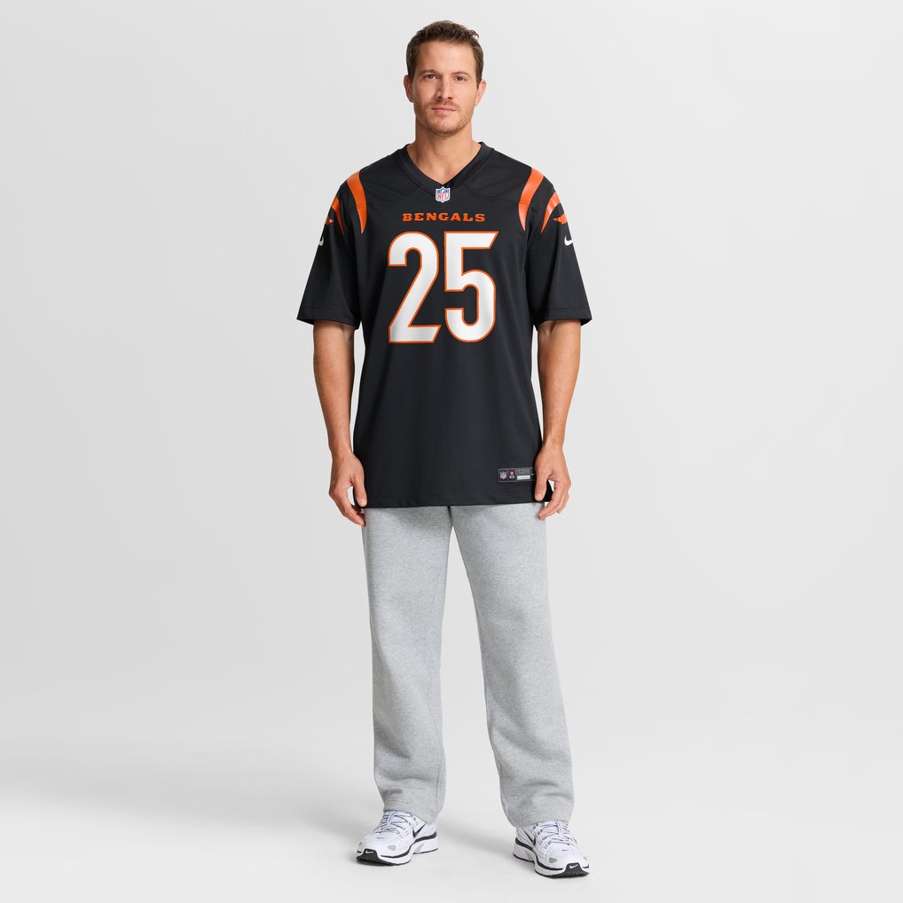 Tahj Brooks Cincinnati Bengals Nike Team Game Jersey -  Black
