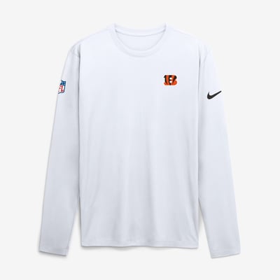 Cincinnati Bengals Nike Legend Small Logo Dri-FIT Long Sleeve T-Shirt - White