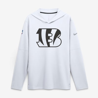 Cincinnati Bengals Nike Sideline Alternate Lightweight Long Sleeve Hooded Dri-FIT T-Shirt - White