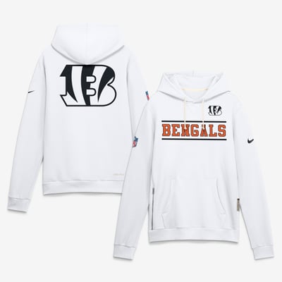 Cincinnati Bengals Nike Standard Issue Replay Officials Alternate Dri-FIT Hoodie - White