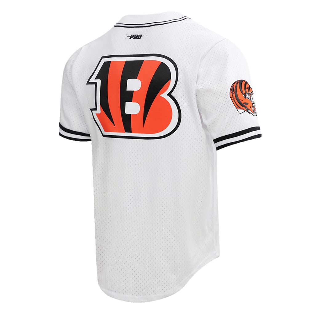 Joe Burrow Cincinnati Bengals Pro Standard Mesh Baseball Button-Up T-Shirt - White