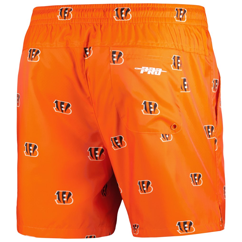  Cincinnati Bengals Pro Standard Allover Print Mini Logo Shorts - Orange