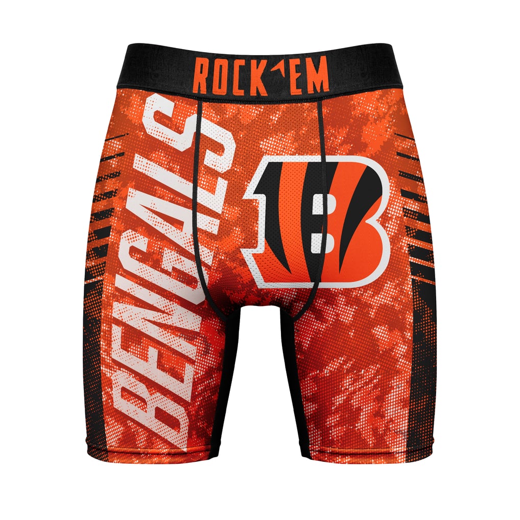 Cincinnati Bengals Rock Em Socks Wordmark Boxer Briefs - Orange