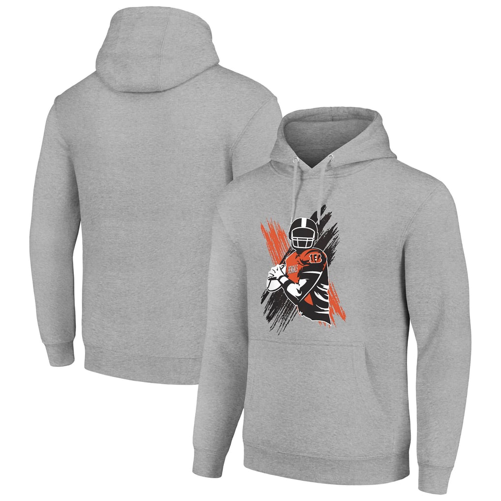 Cincinnati Bengals Starter Player X Fleece Pullover Hoodie - Heather Gray